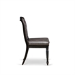 East West Furniture Marshall Parson Dining Chairs in Black (Set of 2)
