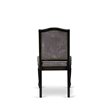 East West Furniture Marshall Parson Dining Chairs in Black (Set of 2)