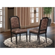 East West Furniture Tyler Dining Chairs in Black (Set of 2)
