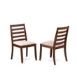 East West Furniture Xtenczar Modern Dining Chairs in Walnut (Set of 2)