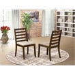 East West Furniture Xtenczar Modern Dining Chairs in Walnut (Set of 2)