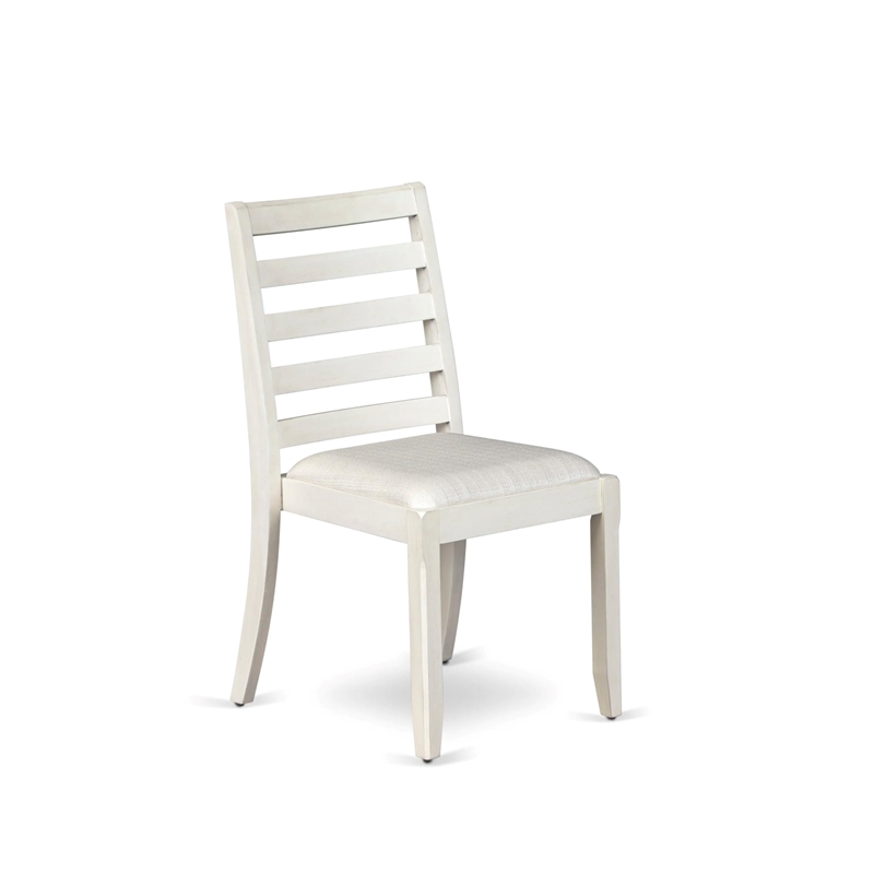 East West Furniture Xtenczar Modern Dining Chairs in White (Set of 2)