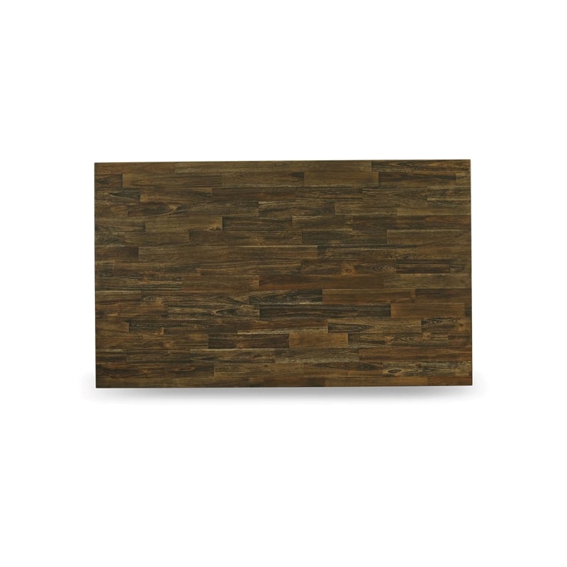 East West Furniture X-Style 5-Piece Dining Table Set in Distressed Jacobean