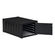 East West Furniture Xtenczar Expandable Coffee Table in Black Finish