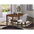 East West Furniture Yarmouth 3 Piece Dining Room Furniture Set in Walnut Finish