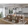 East West Furniture Xtenczar 9-Piece Extendable Dining Set in Walnut Finish