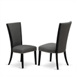 East West Furniture Xtenczar 10 -Piece Dining Room Table Set in Black Finish
