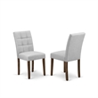 East West Furniture Xtenczar 10-Piece Extendable Dining Set in Walnut Finish