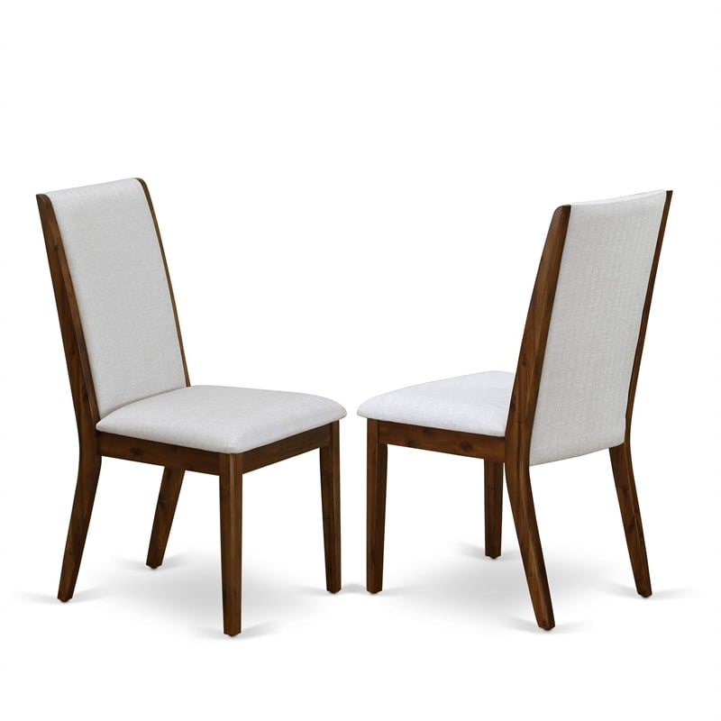 East West Furniture Xtenczar 9-Piece Extendable Dining Set in Walnut Finish