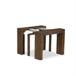 East West Furniture Xtenczar Rectangle Dining Table in Walnut Finish