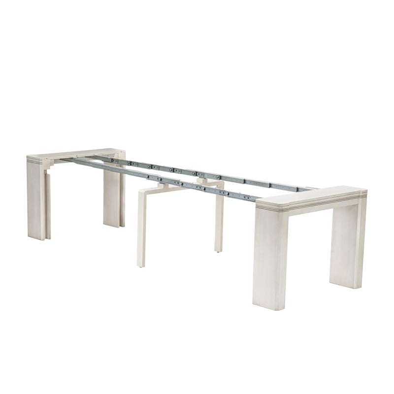 East West Furniture Xtenczar Wooden Kitchen Table in White Finish