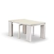 East West Furniture Xtenczar Wooden Kitchen Table in White Finish