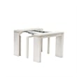 East West Furniture Xtenczar Wooden Kitchen Table in White Finish