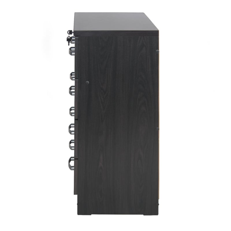 Better Home Products Cindy 4 Drawer Chest Wooden Dresser with Lock in Tobacco