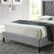 Better Home Products Amelia 62 x 86 Velvet Tufted Queen Platform Bed in Gray
