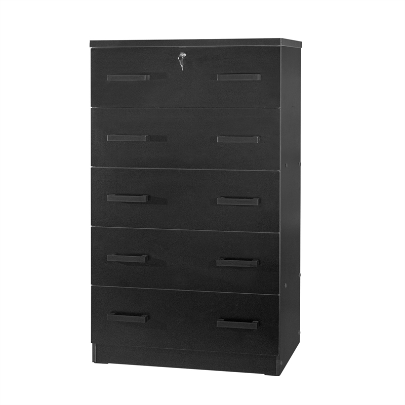 black and white dress drop waist Tall Bedroom Dresser with 5 Drawers – CorLiving Furniture main image 0