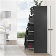 Better Home Products Olivia Wooden Tall 5 Drawer Chest Bedroom Dresser in Black