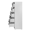 Better Home Products Olivia Wooden Tall 5 Drawer Chest Bedroom Dresser in White
