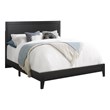 Better Home Products Fox 62 x 82.5&quot Wood Queen Panel Platform Bed in Black