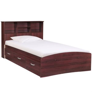 better home products california wooden captains bed in mahogany
