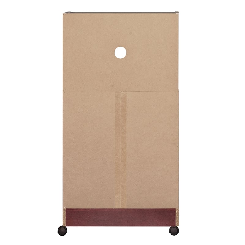 Better Home Products Shelby Kitchen Wooden Microwave Cart in Mahogany