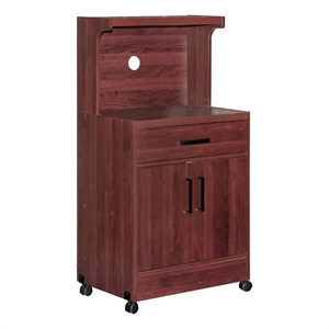 better home products shelby kitchen wooden microwave cart