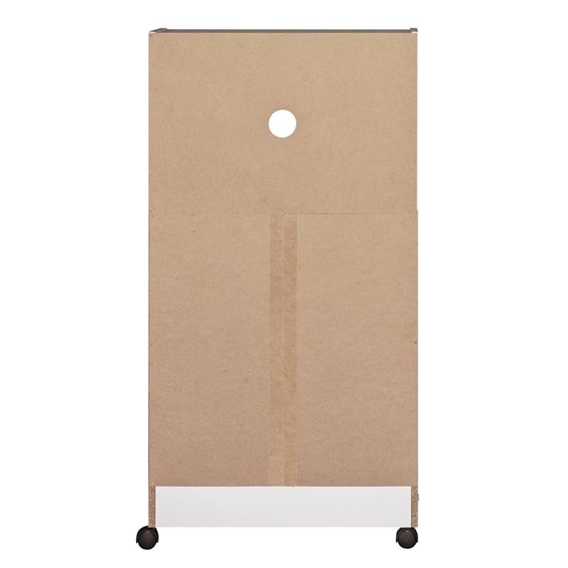 Better Home Products Shelby Kitchen Wooden Microwave Cart in White