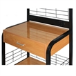 Better Home Products Kristi Metal Frame Microwave Stand with Storage in Black