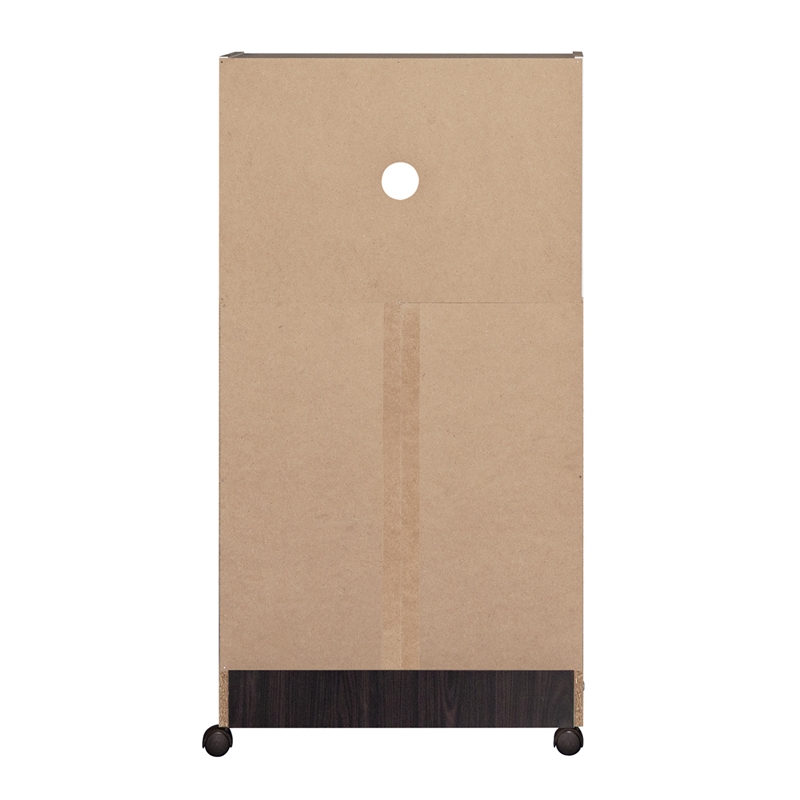 Better Home Products Shelby Kitchen Wooden Microwave Cart in Tobacco