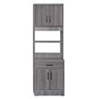 Better Home Products Shelby Tall Wooden Kitchen Pantry in Gray