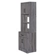 Better Home Products Shelby Tall Wooden Kitchen Pantry in Gray