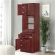 Better Home Products Shelby Tall Wooden Kitchen Pantry in Mahogany