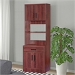 Better Home Products Shelby Tall Wooden Kitchen Pantry in Mahogany