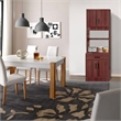Better Home Products Shelby Tall Wooden Kitchen Pantry in Mahogany