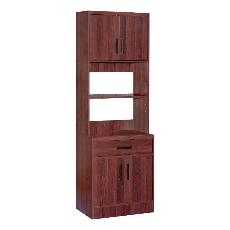 Better Home Products Shelby Tall Wooden Kitchen Pantry in Mahogany