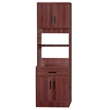 Better Home Products Shelby Tall Wooden Kitchen Pantry in Mahogany