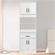 Better Home Products Shelby Tall Wooden Kitchen Pantry in White
