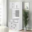 Better Home Products Shelby Tall Wooden Kitchen Pantry in White