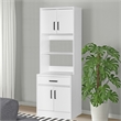 Better Home Products Shelby Tall Wooden Kitchen Pantry in White