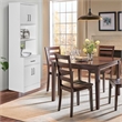 Better Home Products Shelby Tall Wooden Kitchen Pantry in White