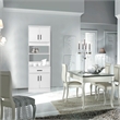 Better Home Products Shelby Tall Wooden Kitchen Pantry in White