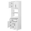 Better Home Products Shelby Tall Wooden Kitchen Pantry in White