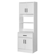Better Home Products Shelby Tall Wooden Kitchen Pantry in White