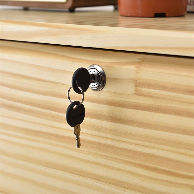 Better Home Products Isabela Solid Pine Wood 5 Drawer Chest Dresser in Natural