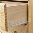 Better Home Products Isabela Solid Pine Wood 5 Drawer Chest Dresser in Natural