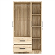 Better Home Products Symphony Wardrobe Armoire Closet with Two Drawers in Maple