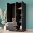 Better Home Products Symphony Wardrobe Armoire Closet with Two Drawers  Tobacco
