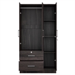 Better Home Products Symphony Wardrobe Armoire Closet with Two Drawers  Tobacco