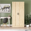 Better Home Products Harmony Wood Two Door Armoire Wardrobe Cabinet Beech Maple