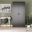 Better Home Products Harmony Wood Two Door Armoire Wardrobe Cabinet in Black